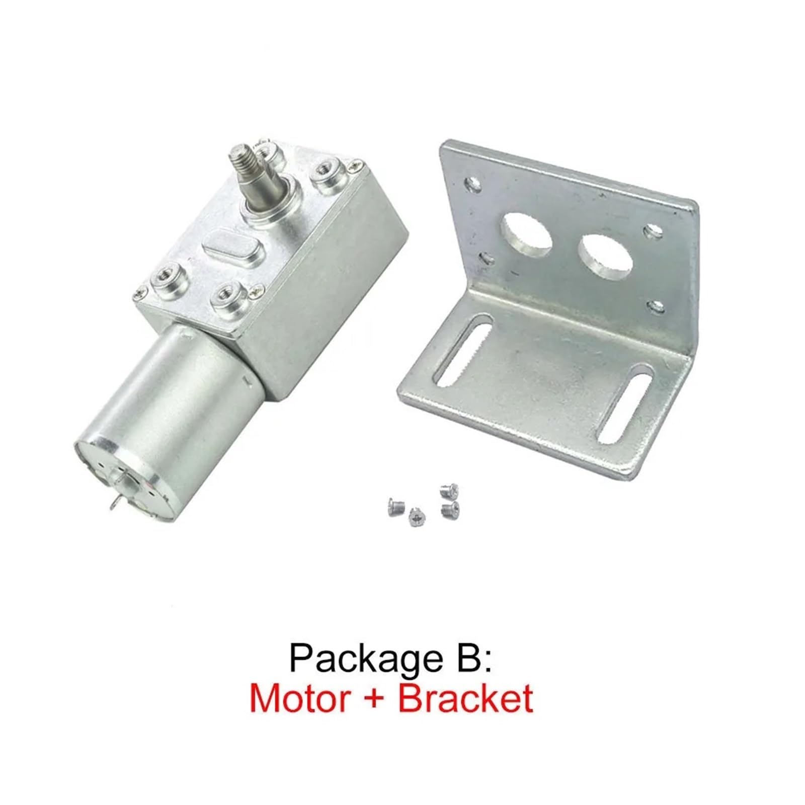 Motorreductor helicoidal JGY370 de 12 V y 24 V con eje de salida de tornillo M5 de 8 mm, utilizado for brocas planas dobles específicas.(Package R,40rpm,12V)