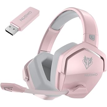 NUBWO G06 Dual Wireless Gaming Headset with Microphone for PS5, PS4, PC, Mobile: 2.4 GHz Wireless + Bluetooth - 100 Hours - 5