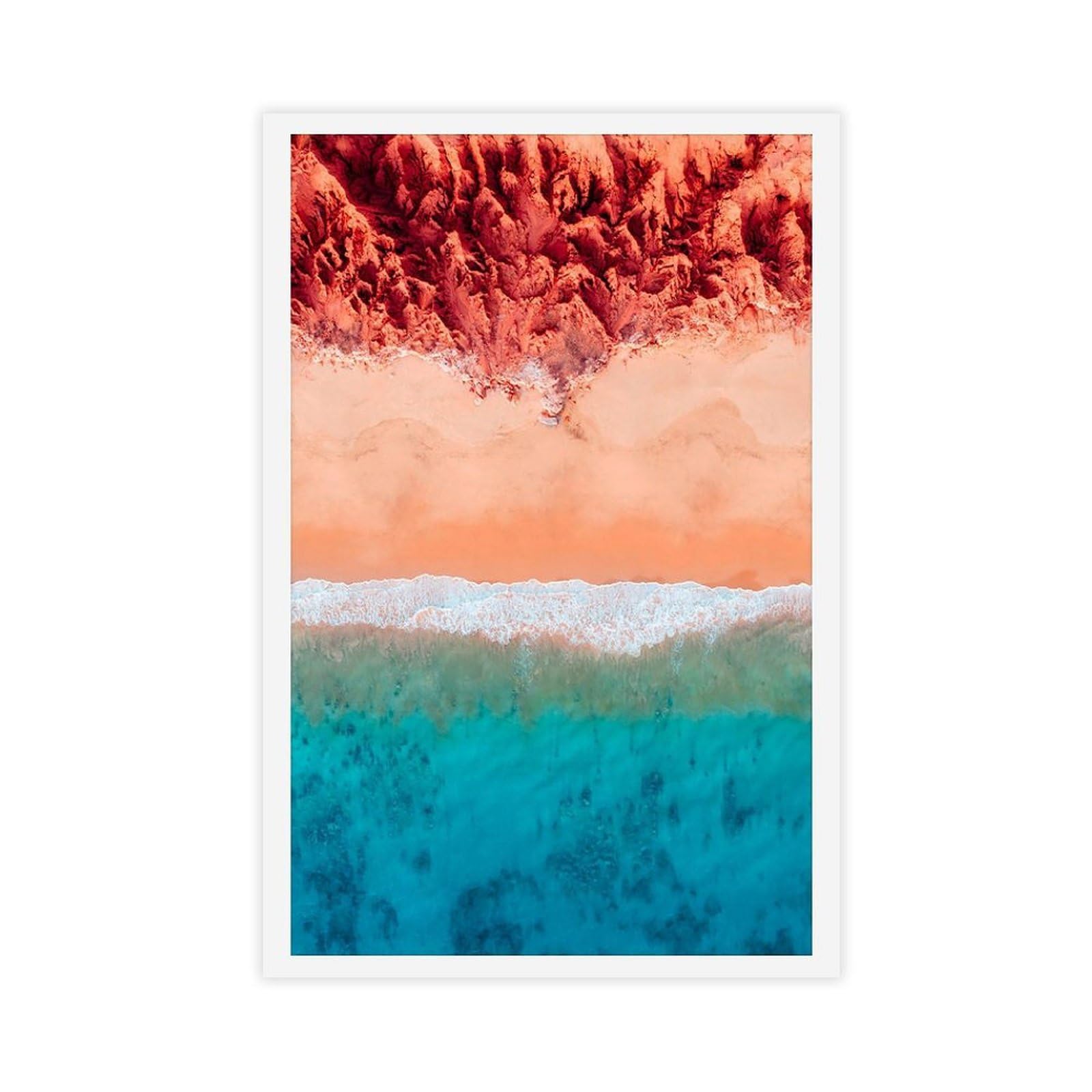 Heyanm Broome Australia Coastal Print James Price Point Seascape Canvas Poster Bedroom Office Room Decor Gift Unframe 16X24inch