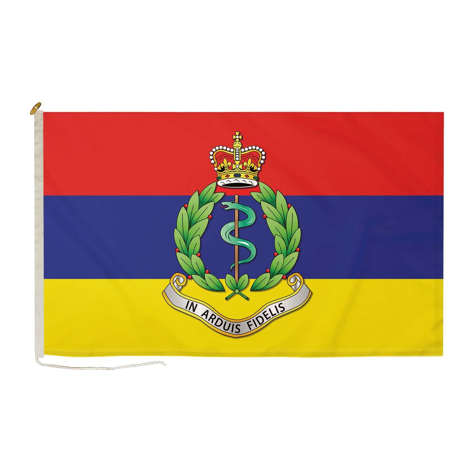 DuraFlag Royal Army Medical Corps (RAMC) 8ft x 5ft Flag Premium Quality With Rope & Toggle Reinforced Stitching 250cm x 150cm British Army Medical Corps Flag Heavy Duty Polyester