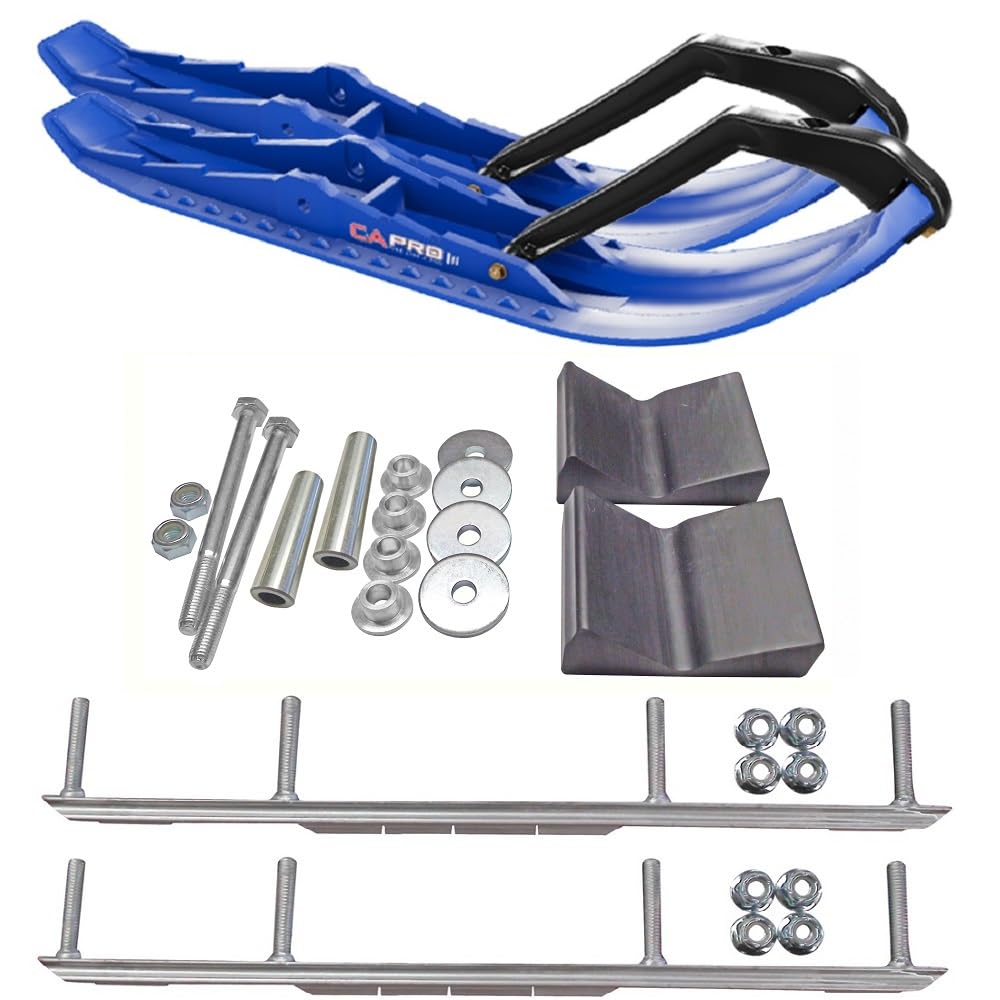 C&A Pro Blue TMX Snowmobile Skis w/ 4.5