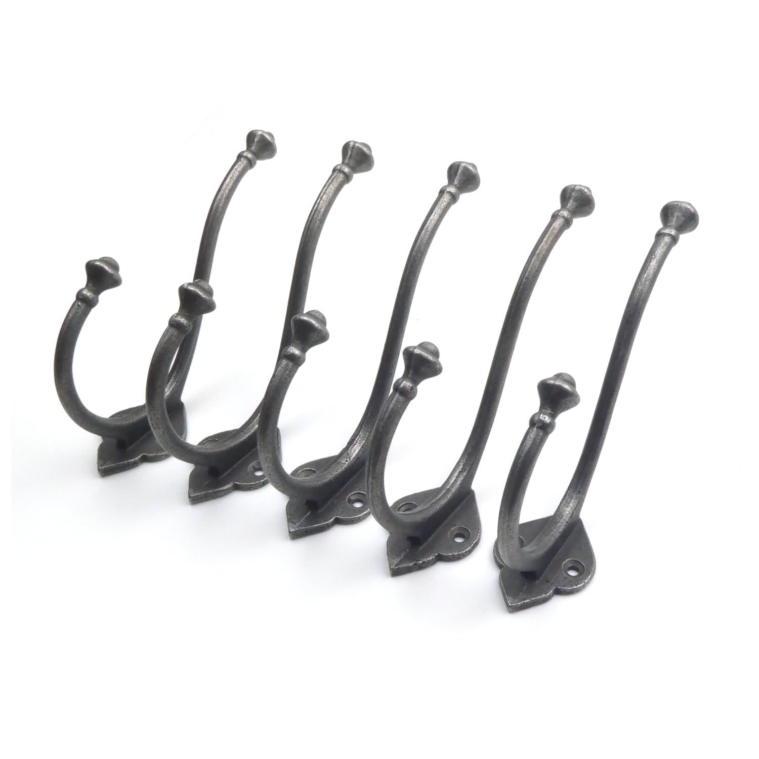 Oakcrafts Antique Inglemire Cast Iron Coat Hook - Pack Of 5 Hooks