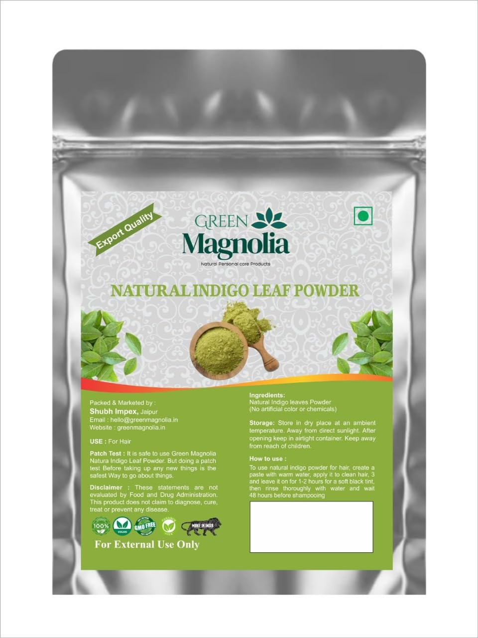 Natural Indigo Leaf Powder for Hair Pure & Chemical-Free Herbal Hair Color & Care Powder Supports Natural Dark Shade & Healthy Hair (150gm)-image-29