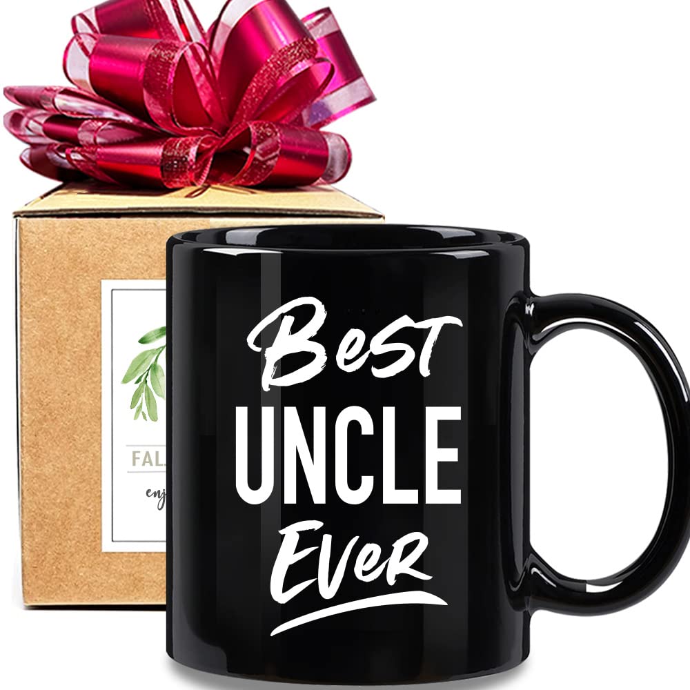 Tasse à Café « World's Best Uncle » – Blanc – 325 Ml – Cadeau Pour Un Frère Pour Un Anniversaire Ou Noël