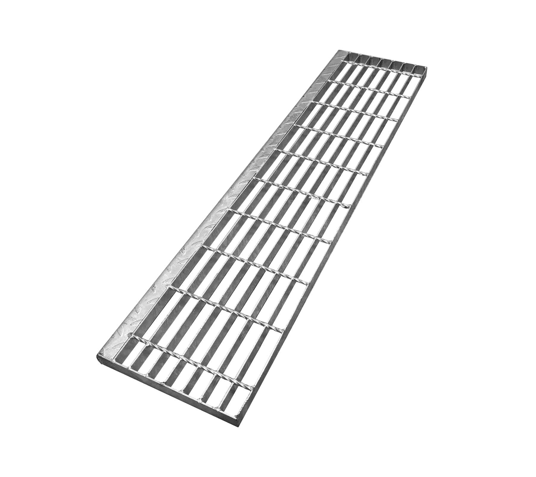 Rejilla de 240 x 1000 x 25 mm, rejilla galvanizada, antideslizante, apta para escape, fábrica, escaleras exteriores, sótano, taller, área industrial, jardín, granja