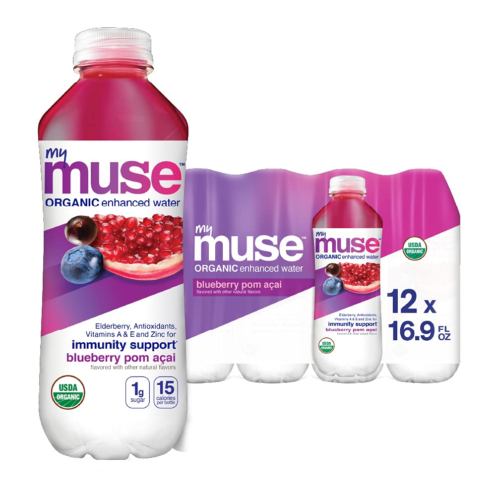 Buy My Muse Enhanced Flavored Water, Blueberry Pom Açai, 16.9oz Bottle