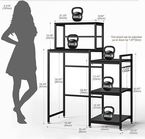 Miniatura 3 de Soporte para Mini Refrigerador de 6 Niveles con Almacenamiento, Mini Estante para Nevera, Mini Barra de Café con Espacio para Mini Refrigerador,
