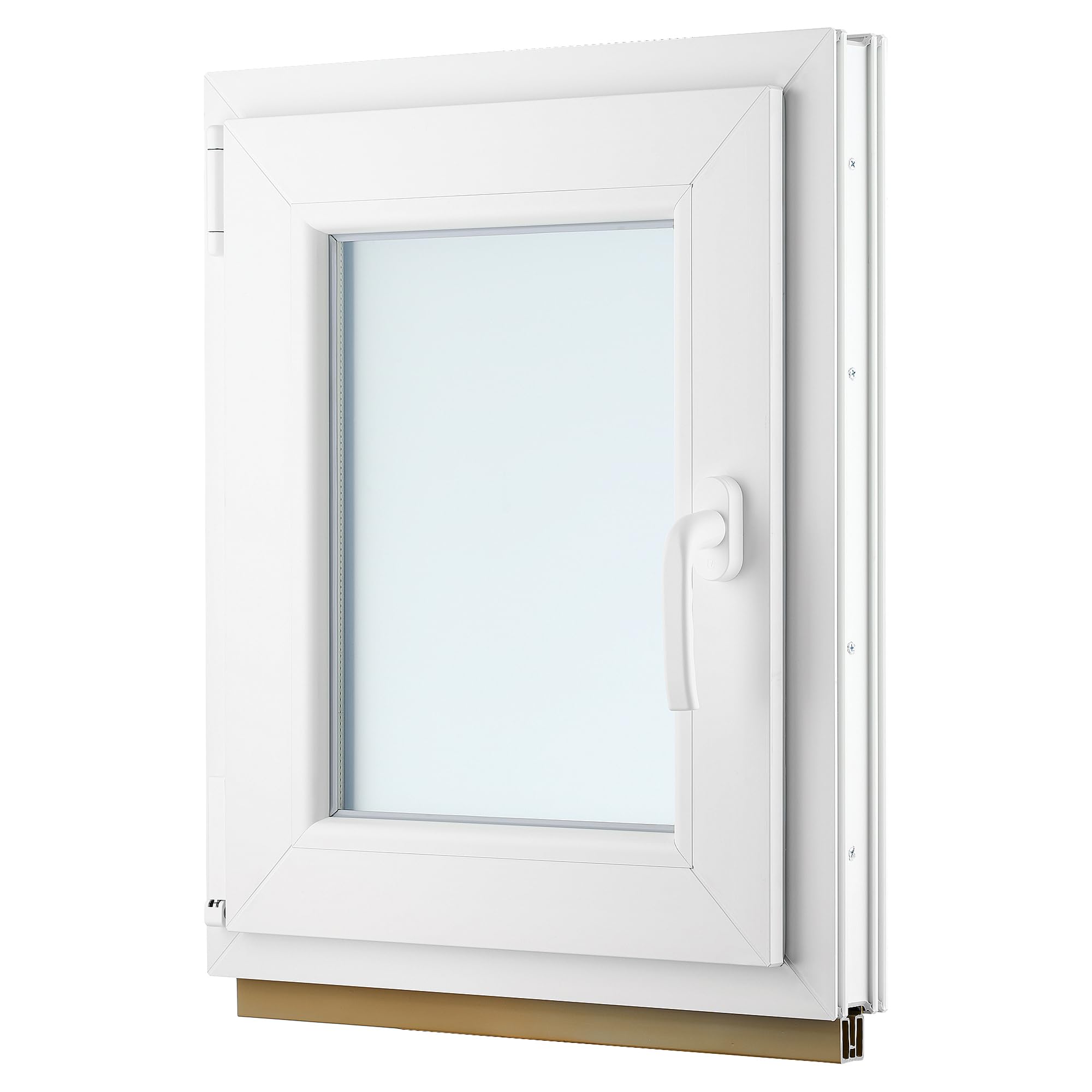 Ventana de PVC - Ventana de Plástico - Resistente a las Influencias Ambientales - Protección Contra Robo - Aislamiento Contra Ruido, Viento - Blanco Satinado - 500x600cm - 4s-16ar-4i