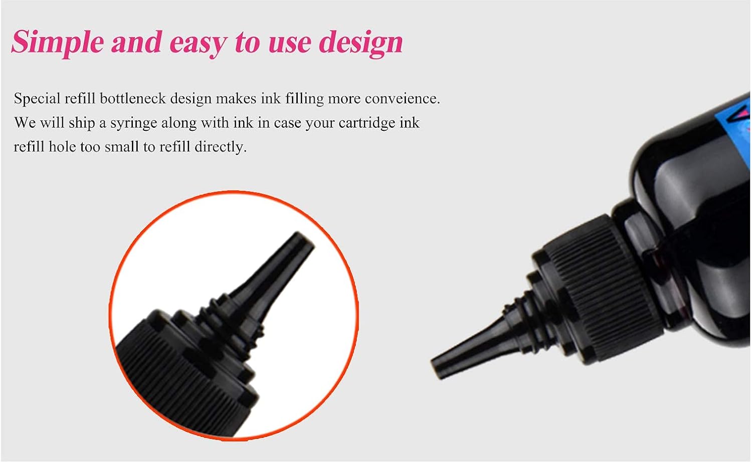 Aomya 2x100ml Black Refill Ink Universal for HP 61 60 62 63 950 951 564 920 901.etc Inkjet Printer Cartridges for Refillable Ink Cartridges or CIS CISS System 2 Packs