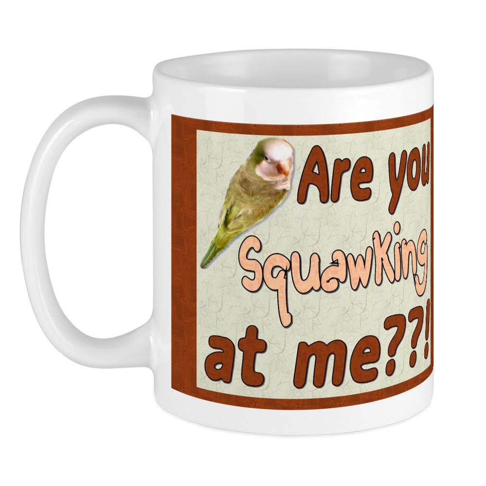 CafePress Squawking Quaker Parrot Mug Ceramic Coffee Mug, Tea Cup 11 oz