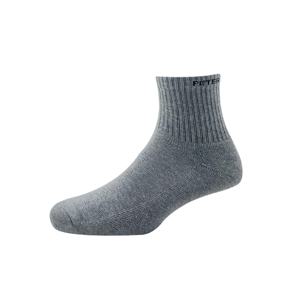 peter england Quarter Length Men's Sport Pattern Socks - Light Grey Melange-picture-17
