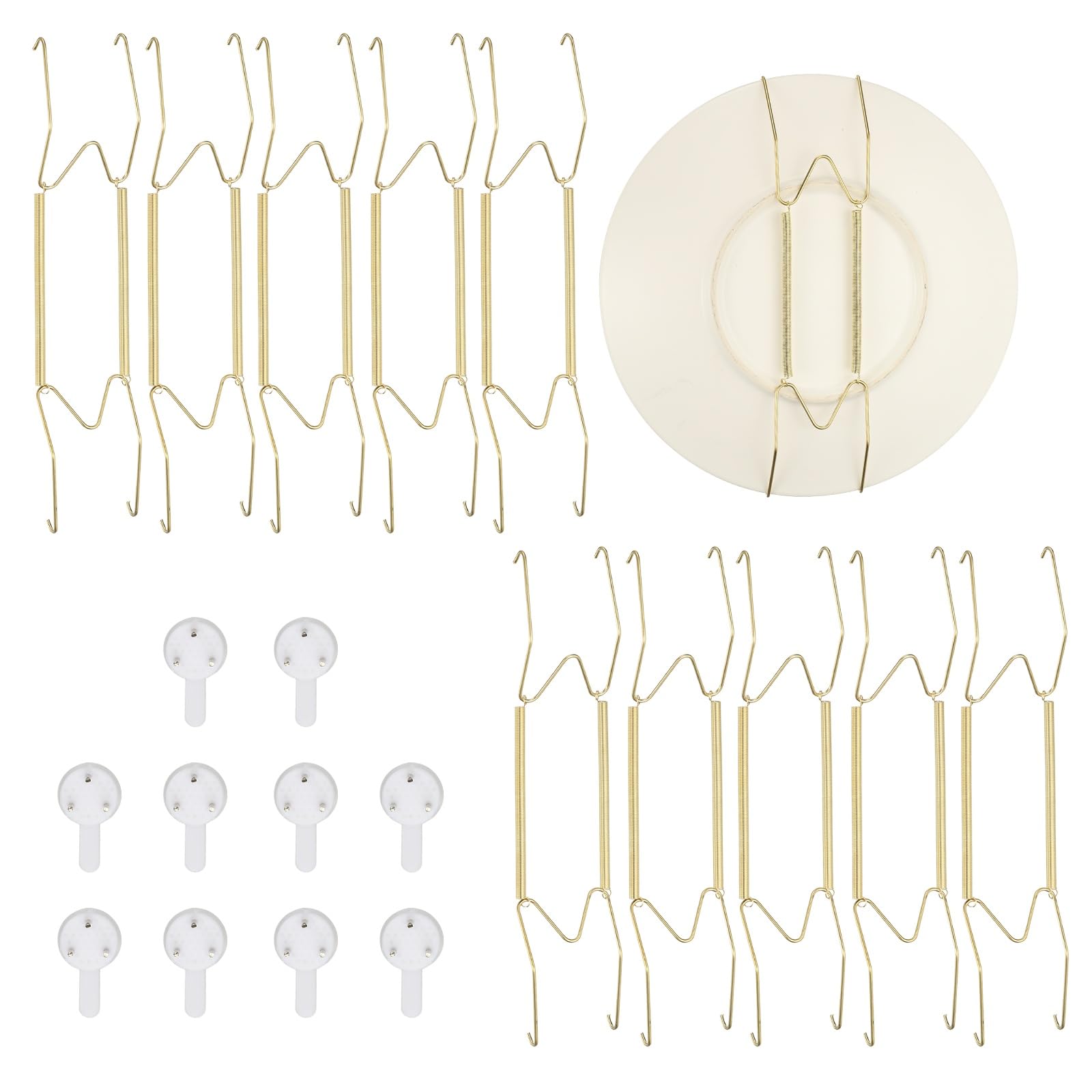 Cintres universels invisibles de 30,5 cm pour sublimer vos assiettes et décorations dorées