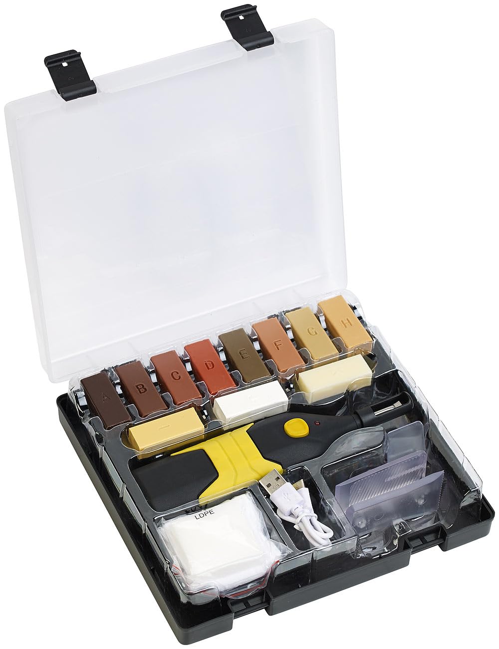 Kit Di Riparazione Per Mobili E Parquet - 6 Pennarelli E 6 Cere Per Graffi