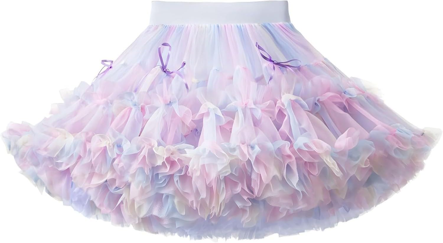 JJEUWE Girls Ballet Tutu Skirt Tulle Multi Layer Ruffled Underskirt Princess Dance Pettiskirt