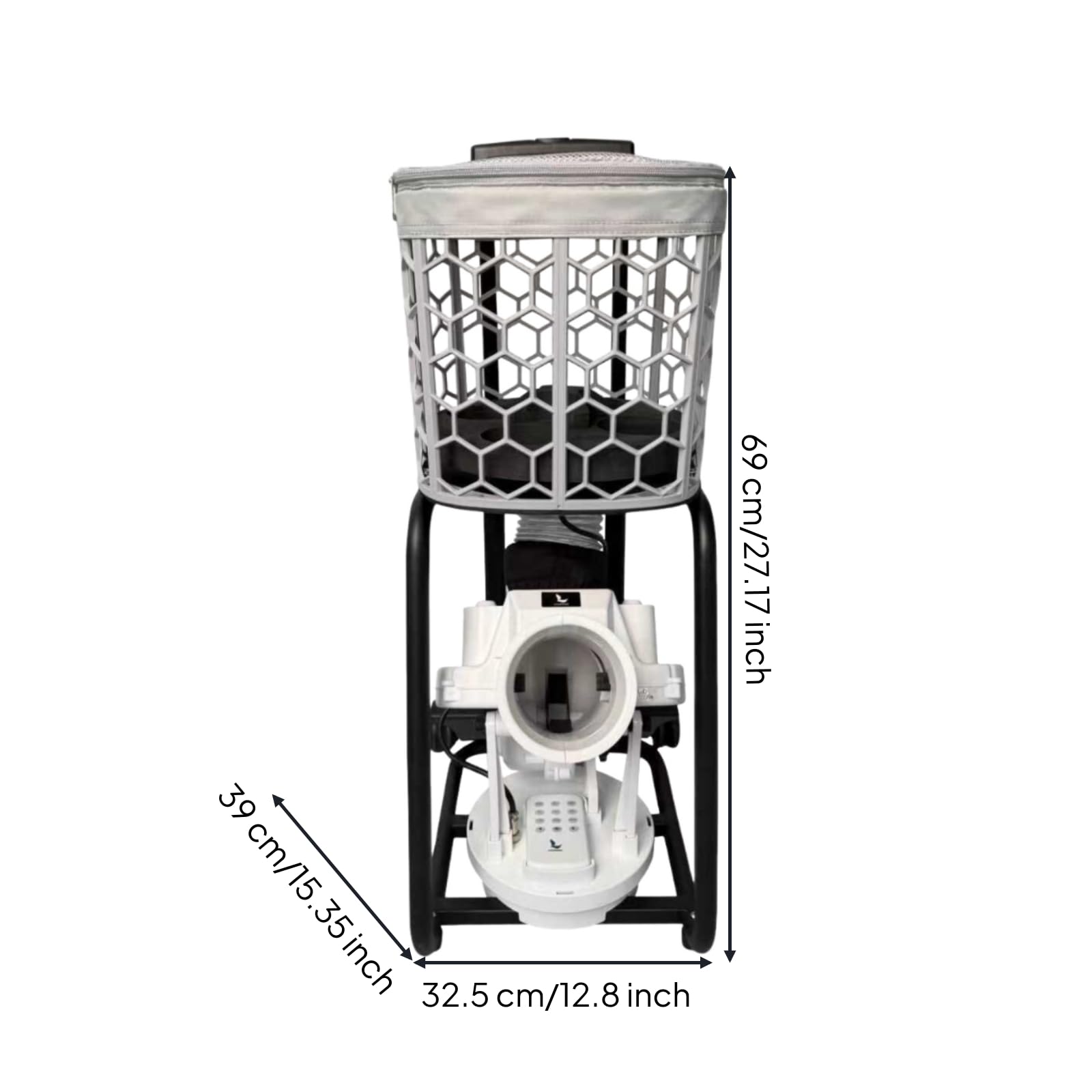 Baoblaze Lanciapalle Portatile Pickleball Macchina Allenamento Dispositivo Lanciapalle Oscillazione Sinistra Destra Regolabile Batteria Ricaricabile Circa 3h