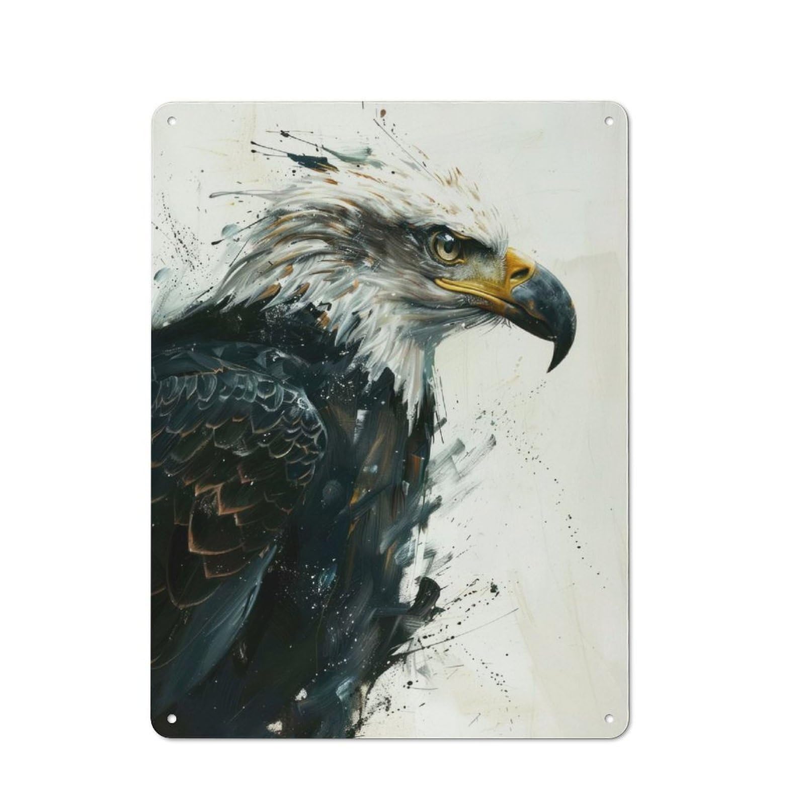 Eagle Majesty Metal Wall Art Sign 40x30cm, Old Fashioned Nostalgic Wall Art for Living Room, Hallway, Kitchen Or Cafe