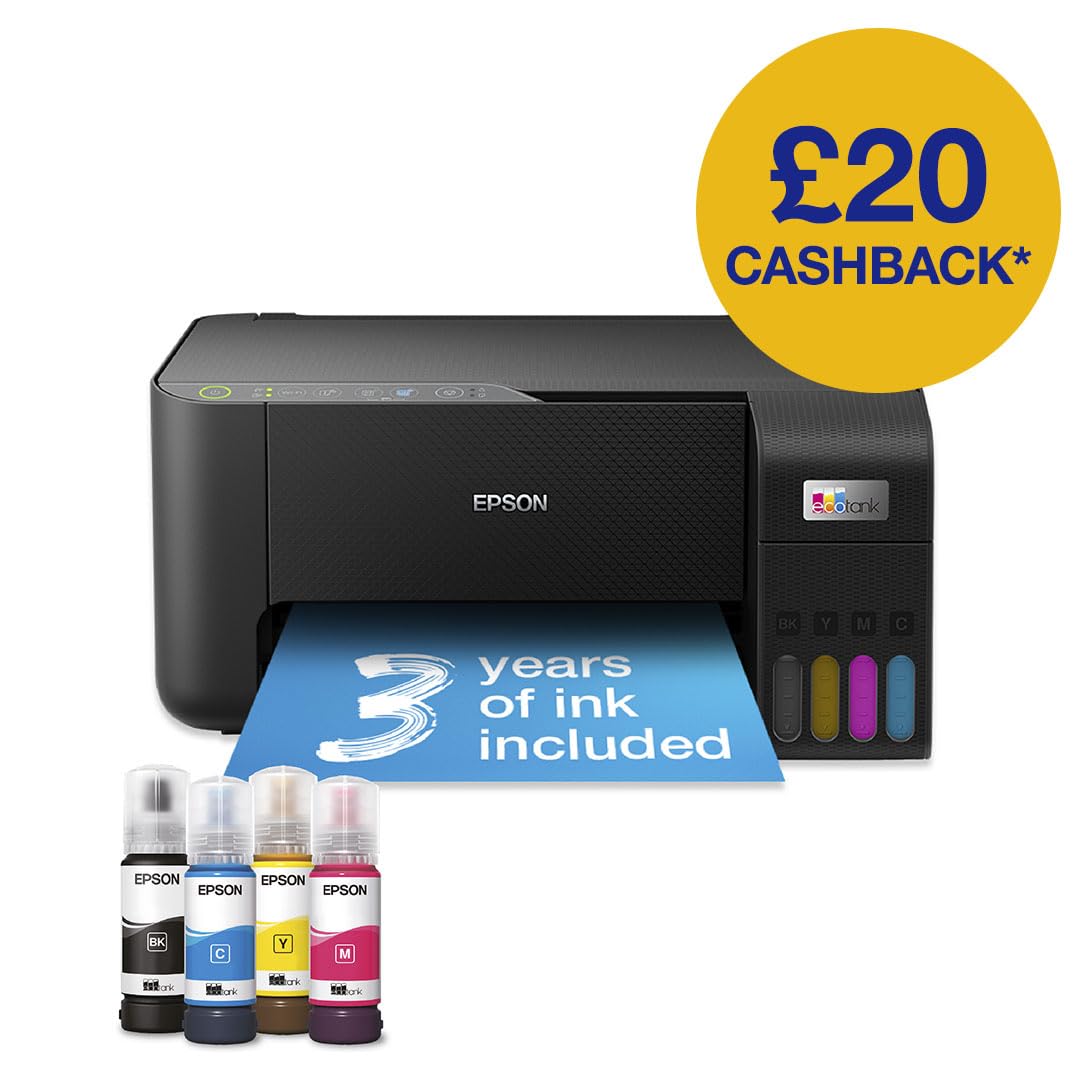 Epson EcoTank ET-2860 Ink Tank Printer | Busy Home Use | Wireless | A4 | Print, Copy, Scan | Includes up to 3 Years of Ink - 4