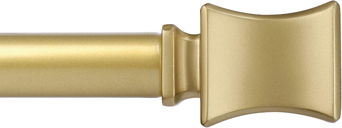 KNOBWELL Gold Curtain Rods, 2 Pack Drapery Rods 2851