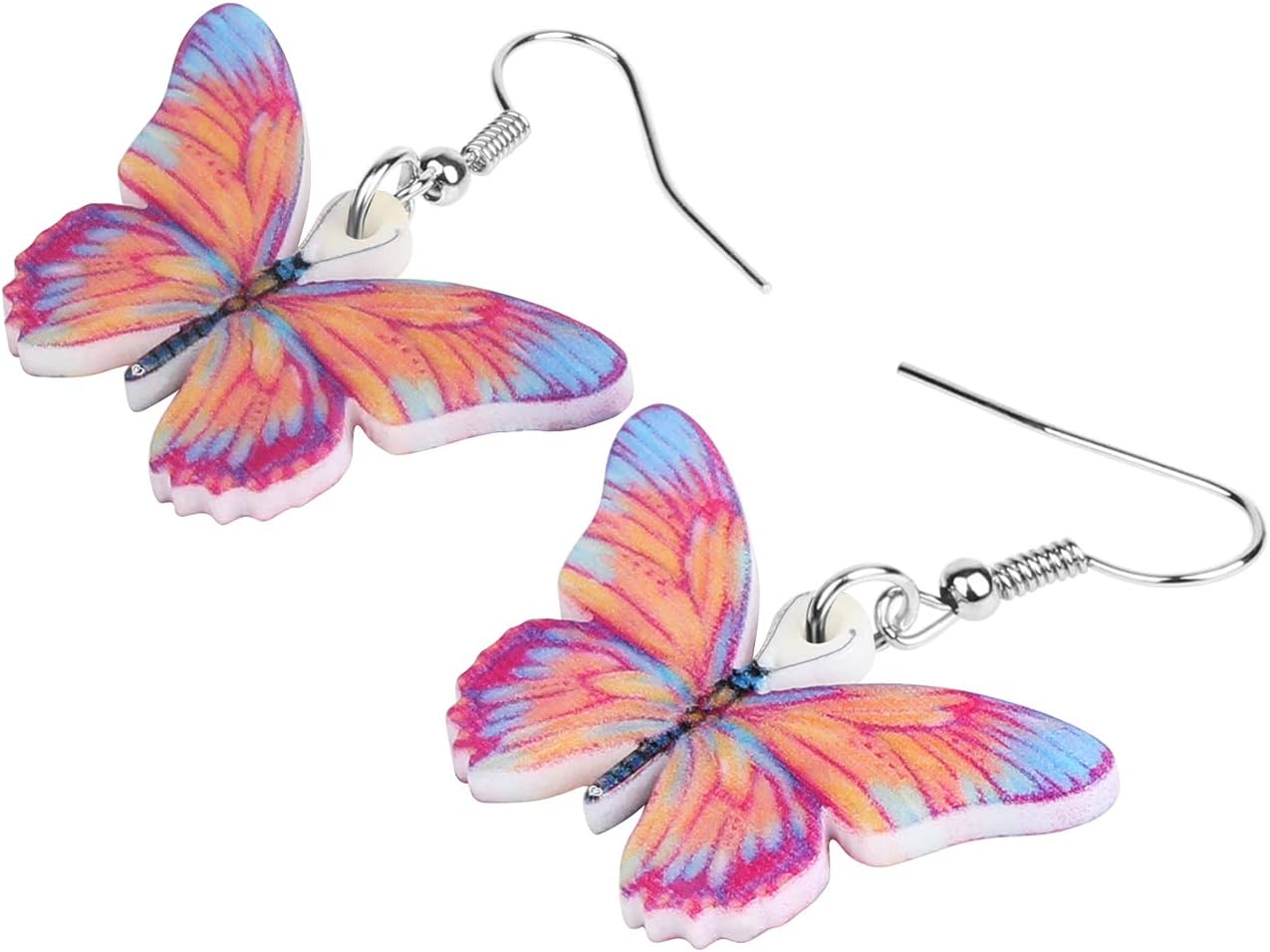 Acrylic Colorful Butterfly Earrings Nature Insect Animals Dangle Jewelry For Women Spring Summer Trendy Outfits Accessories Gifts - Image 3