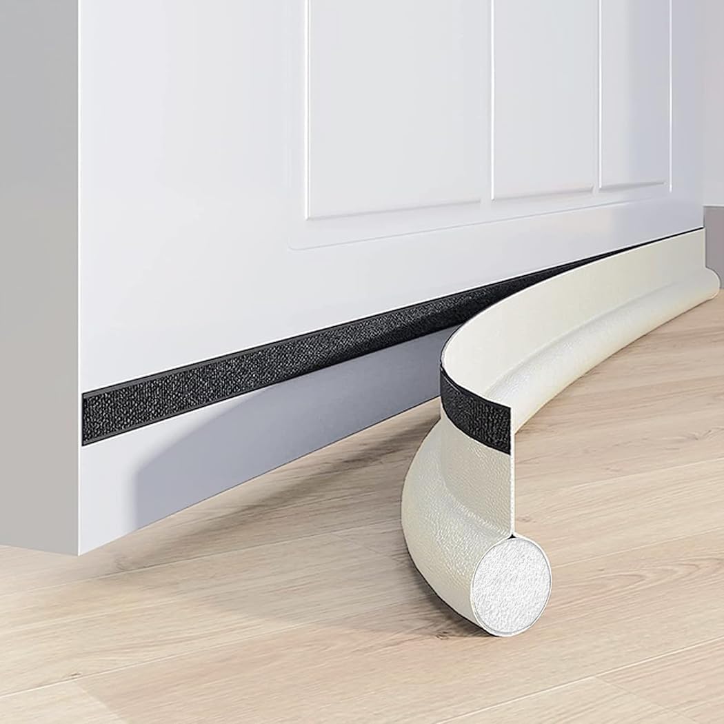 Amazon.co.jp AmzBarley ドアドラフトストッパー ドア下シール 【長さ96cm 】 発泡綿 マジックテープ式 冷暖房効率