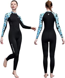 Skyone Full Body Rash Guard Dive Skin Swimsuit for Men Women - UV Protection Long Sleeve Thin Wetsuit for Snorkeling Surfing