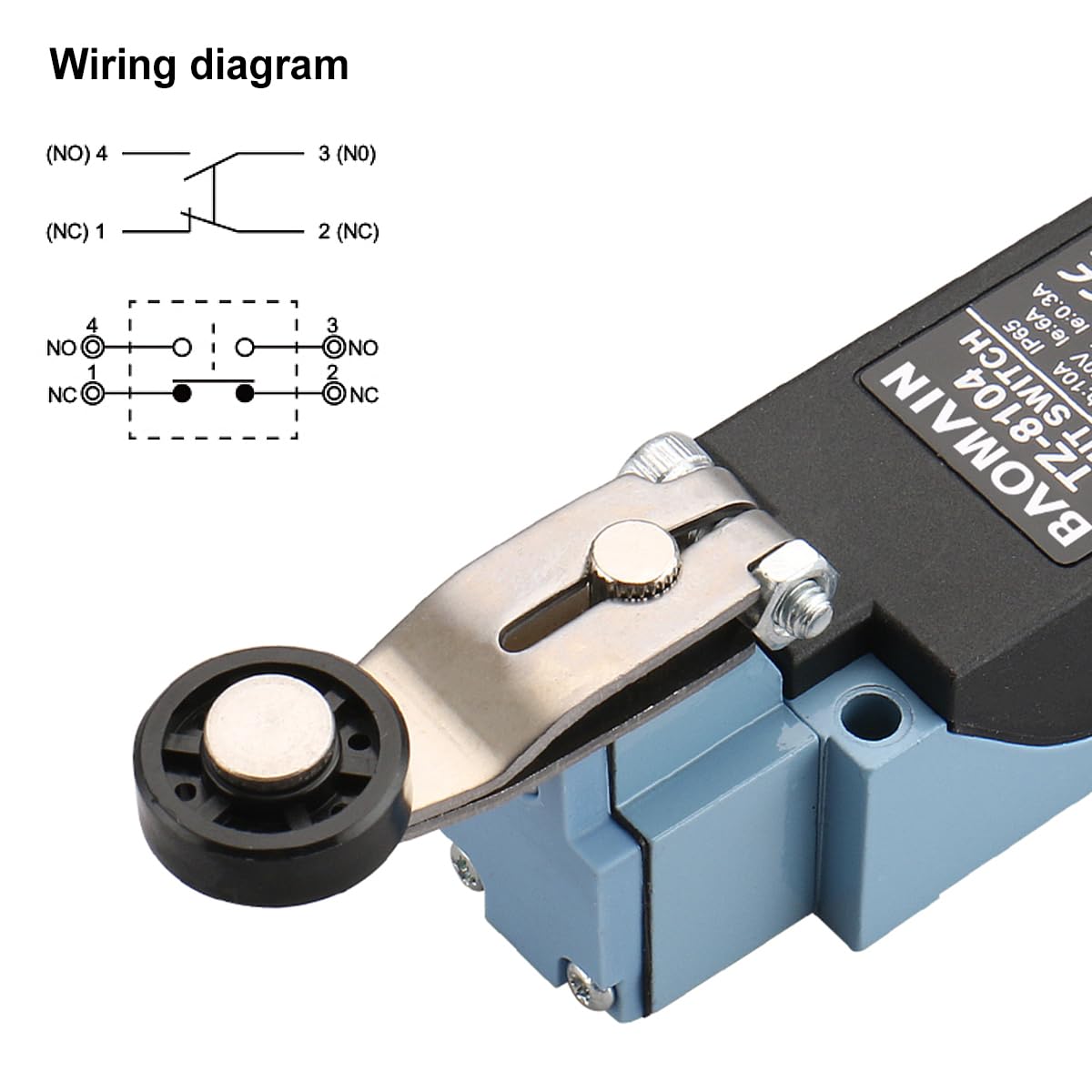 Baomain BM-8104 Limit Switch with Rotary Roller Lever Arm