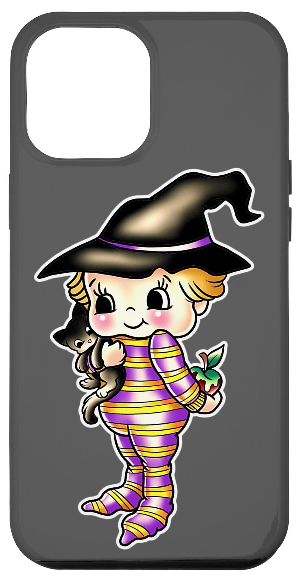 Kewpie Baby Witch and Cat Case for iPhone 15 Pro Max