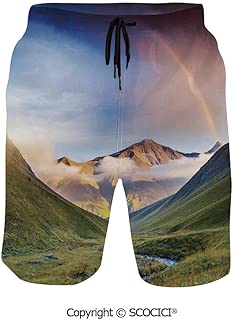 SCOCICI Swim Trunks Beach Pants Shorts Triangular Shapes in Symmetrical Order w - coolthings.us