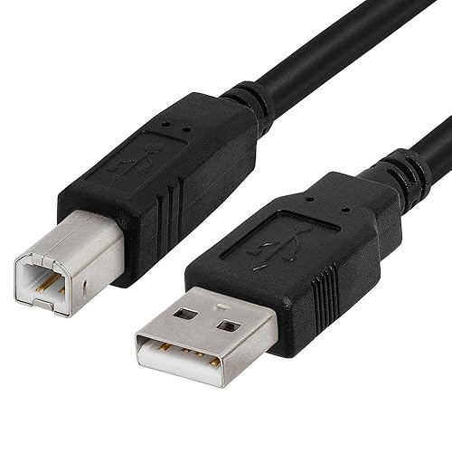 Miniatura 6 de Cmple - Cable de impresora USB 2.0 A macho a B macho Cable USB para impresoras, escáneres y cámaras de discos duros externos - 3 pies, color negro