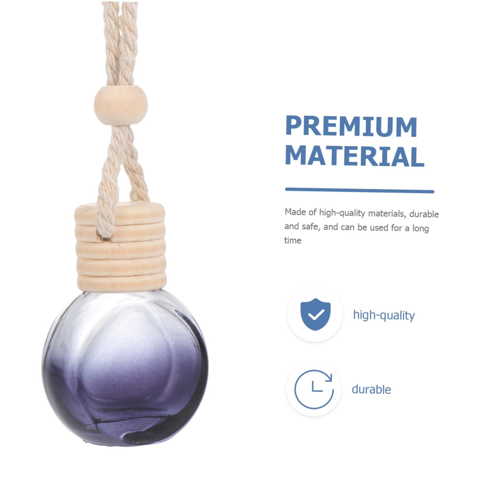 20 Stück Auto Duftflasche Hängend Aromatherapie Diffusor Nachfüllbar Parfümflaschen mit Holzabdeckung für Auto und Zuhause Langanhaltender Duft