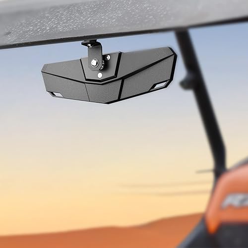 Miniatura 7 de Espejo retrovisor UTV, espejo retrovisor central RZR con soporte de barra enrollable de 1.5-2 pulgadas, compatible con Polaris RZR, Pioneer,