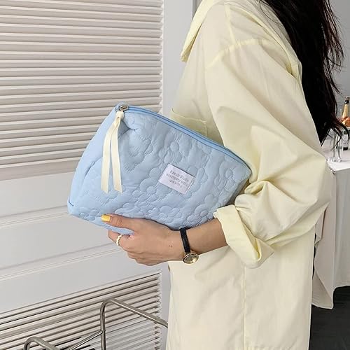 Miniatura 6 de WHITELOTOUS Coquette - Bolsa de maquillaje acolchada bolsa de cosméticos grande bolsas de viaje para mujeres bolsa acolchada para cosméticos bolsa