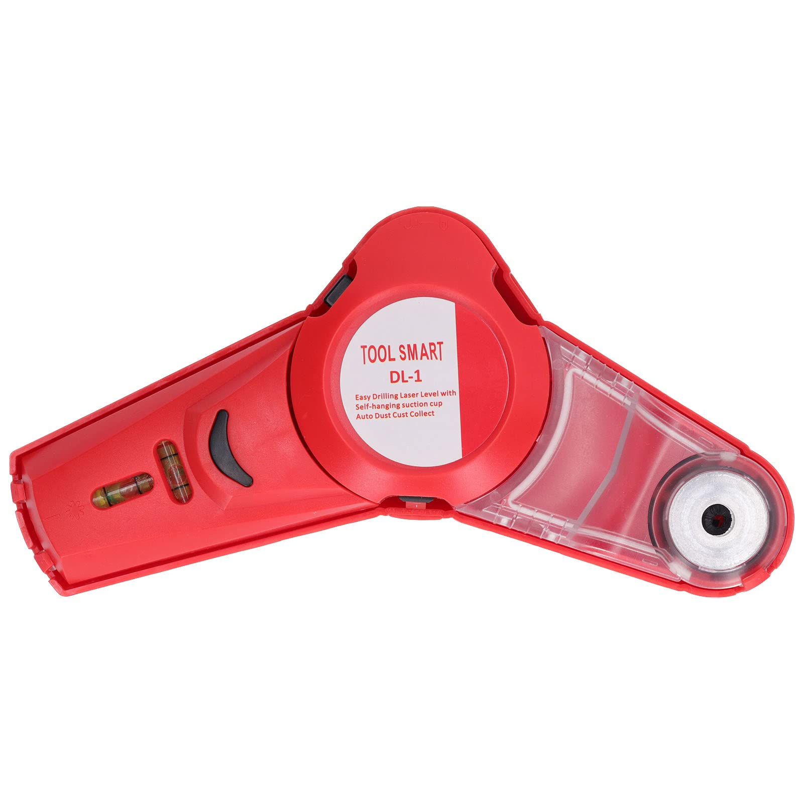 Taladro Colector de polvo Manos libres Colectores de polvo Kit de sierra perforadora, nivelador láser de perforación inalámbrico de succión fuerte ABS para pared