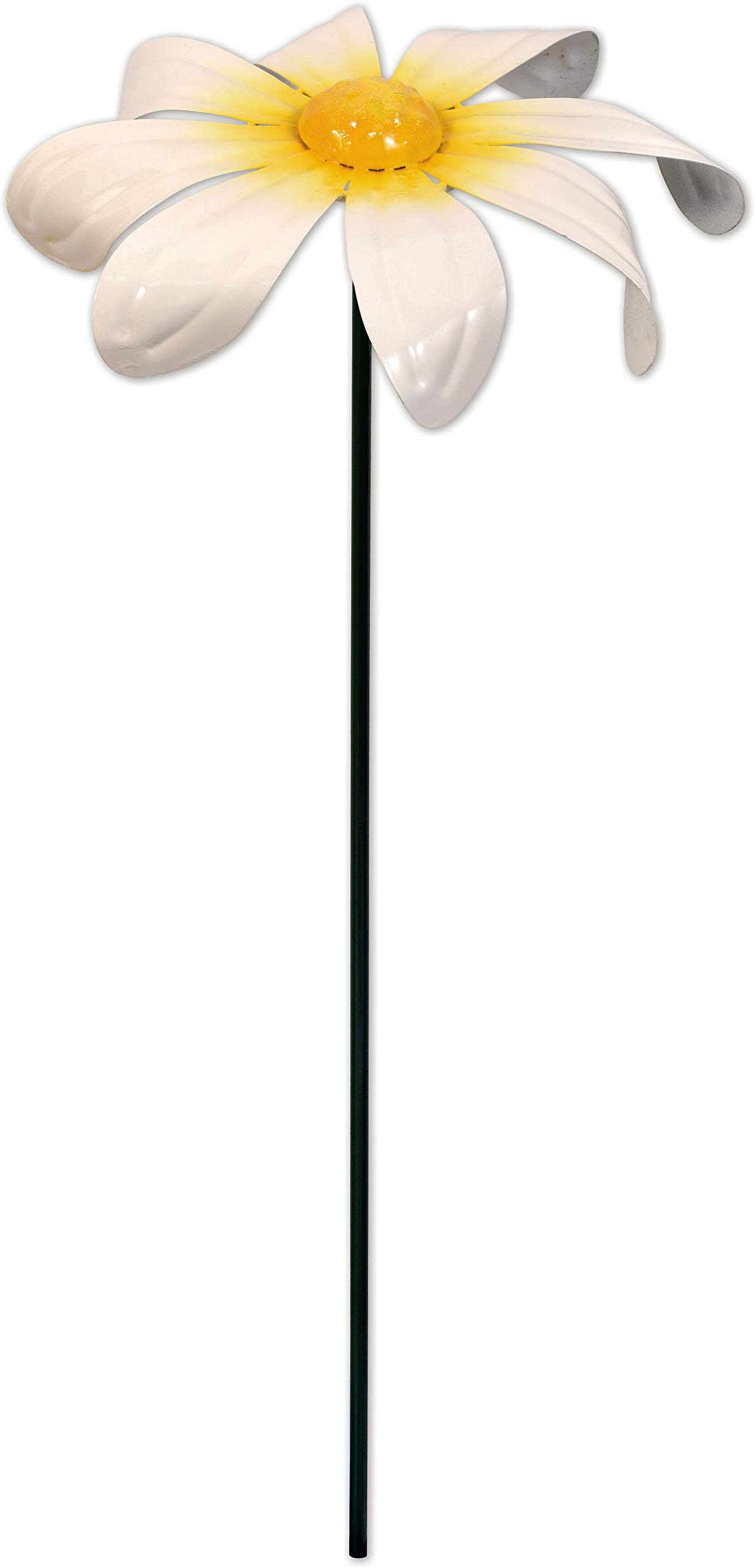 Sunset Vista Designs Garden Nature in Motion Spinner Garden Stake, 18.25-Inch, White Daisy