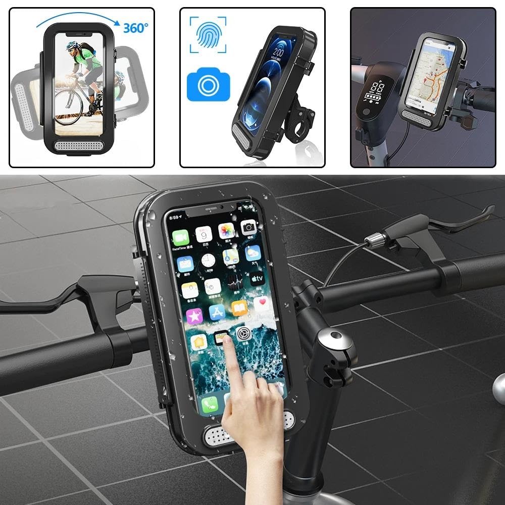 Support Téléphone Moto Vélo Guidon Étanche Étui Mobile GPS Accessoires Cyclisme