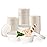 Belinlen 50 SET 5 OZ Disposable White Ice Cream Cups with Lids Medium Hot and Cold To Go Cups Paper Cup Takeout Food Container