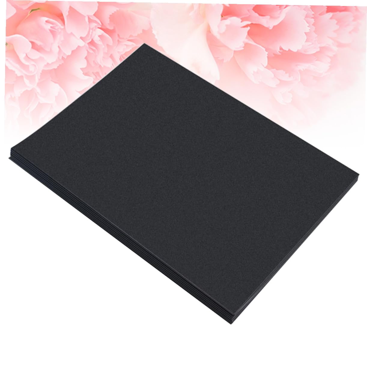 Toyvian Lot de 100 Feuilles de Papier A4 Noir Épais 200g/m², Surface Lisse, Facile à Couper, pour Dessin, Bricolage et Album DIY