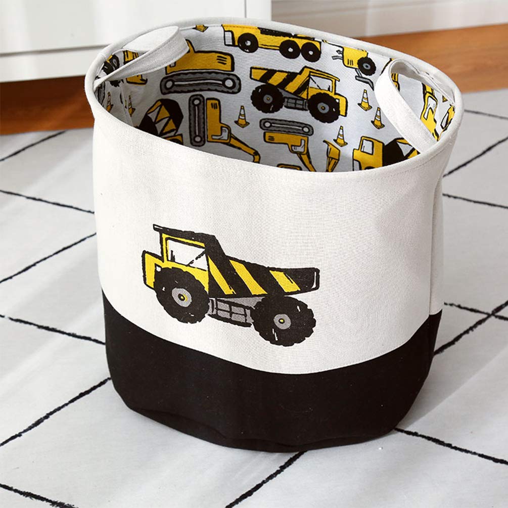 Panier De Rangement Jouets Enfant Pliable - Corbeille Tissu Camion De Construction, 40x33x40cm (Lxlxh)