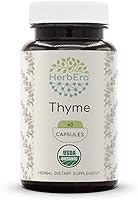 Vista 6 de HerbEra Thyme USDA Organic 120 Cápsulas Suplemento de hierbas naturales Cápsulas vegetarianas orgánicas certificadas y tomillo orgánico