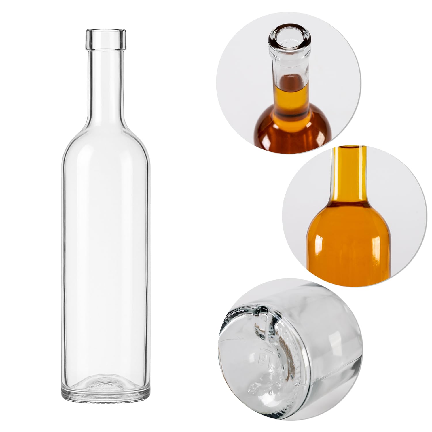 Bouteille Cadeau Gourmet Lot De 5 Bouteilles En Verre Vide 700ml - Parfaites Pour Huile D'olive, Vin Ou Liqueur Maison Bouteille Huile D'olive Liquide