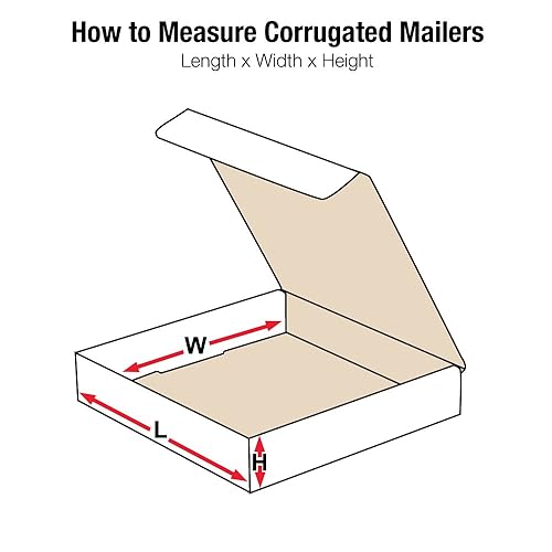 Miniatura 2 de Aviditi Cajas de correo de cartón corrugado blanco, 5 x 5 x 1 pulgadas, paquete de 50 unidades, a prueba de aplastamiento, para envío, correo y