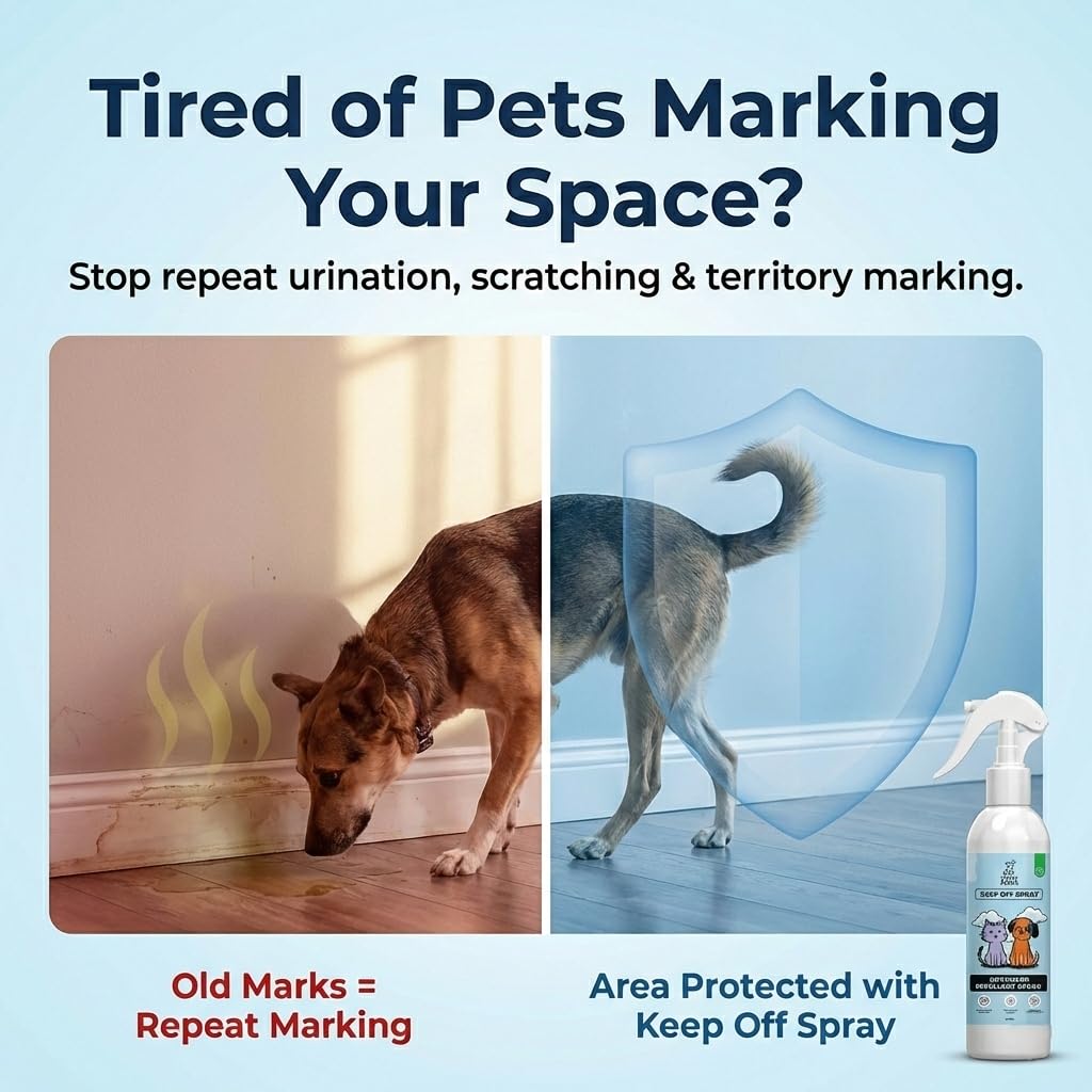Stray Paws Keep Off Repellent Spray for Dogs and Cats- 200ml to Keep Street and Pet Dogs, Cats, Puppy, and Kitten Away from Kids, Adults Vehicle & Cars, for Indoor & Outdoor Use - Pack of 1 1