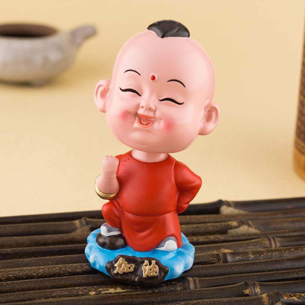 Petite statue Bouddha résine mignon petit moine bobblehead figurine de collection