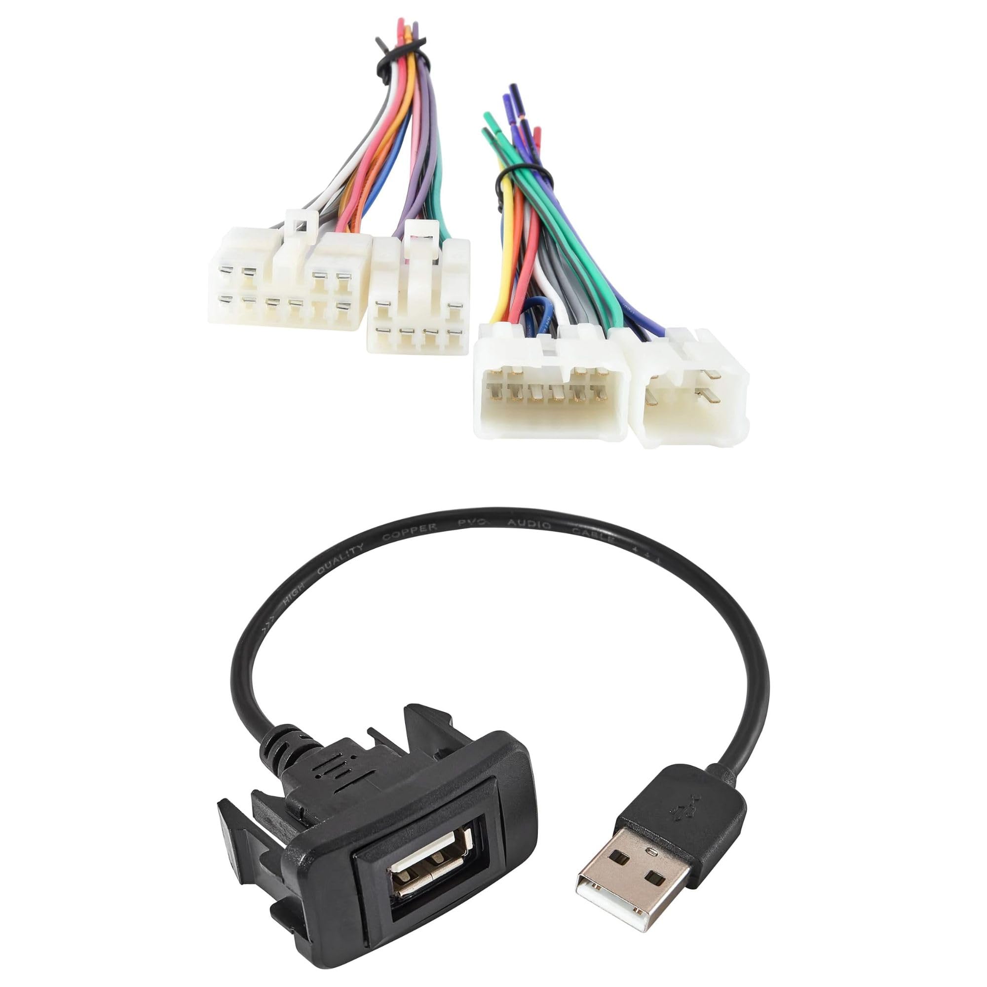 Amazon.com: RED WOLF Stereo Harness w/40x20 mm Male to Female USB