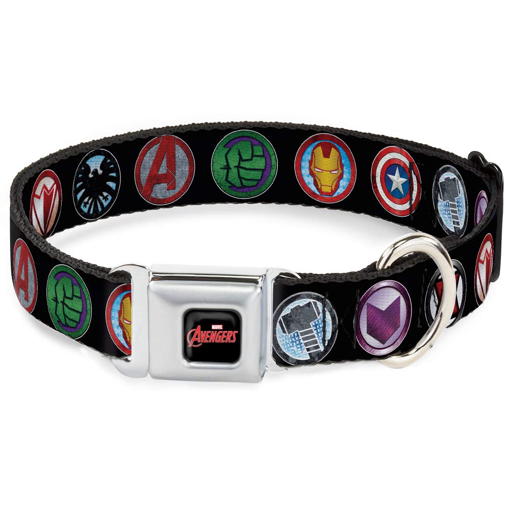 Buckle-Down DC-WAV002-L AVA Marvel Comics Dog Collar