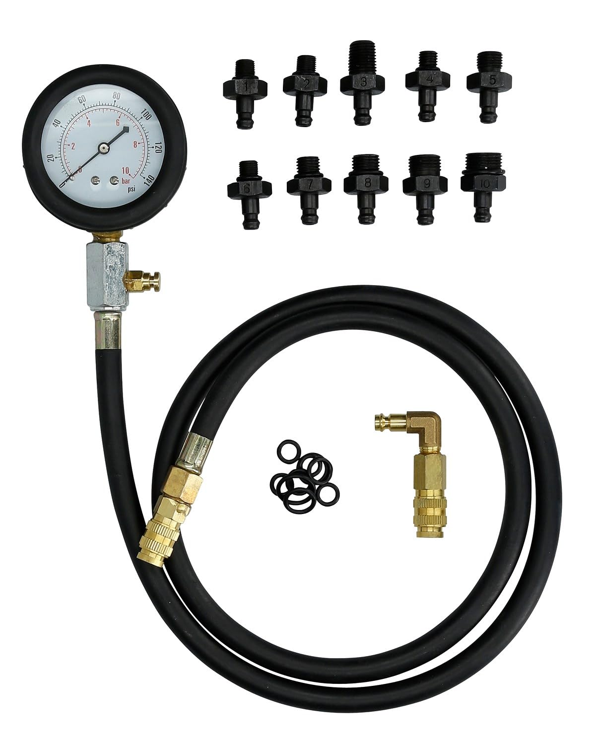 BRILLIANT TOOLS BT581450 Set tester pressione olio, 12 pz [Powered by KS TOOLS]