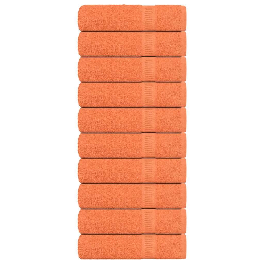 Casa & Giardino,Biancheria e biancheria da letto,Asciugamani,Asciugamani doccia 10 pz Arancione 70x140 cm 360 gsm 100% Cotone