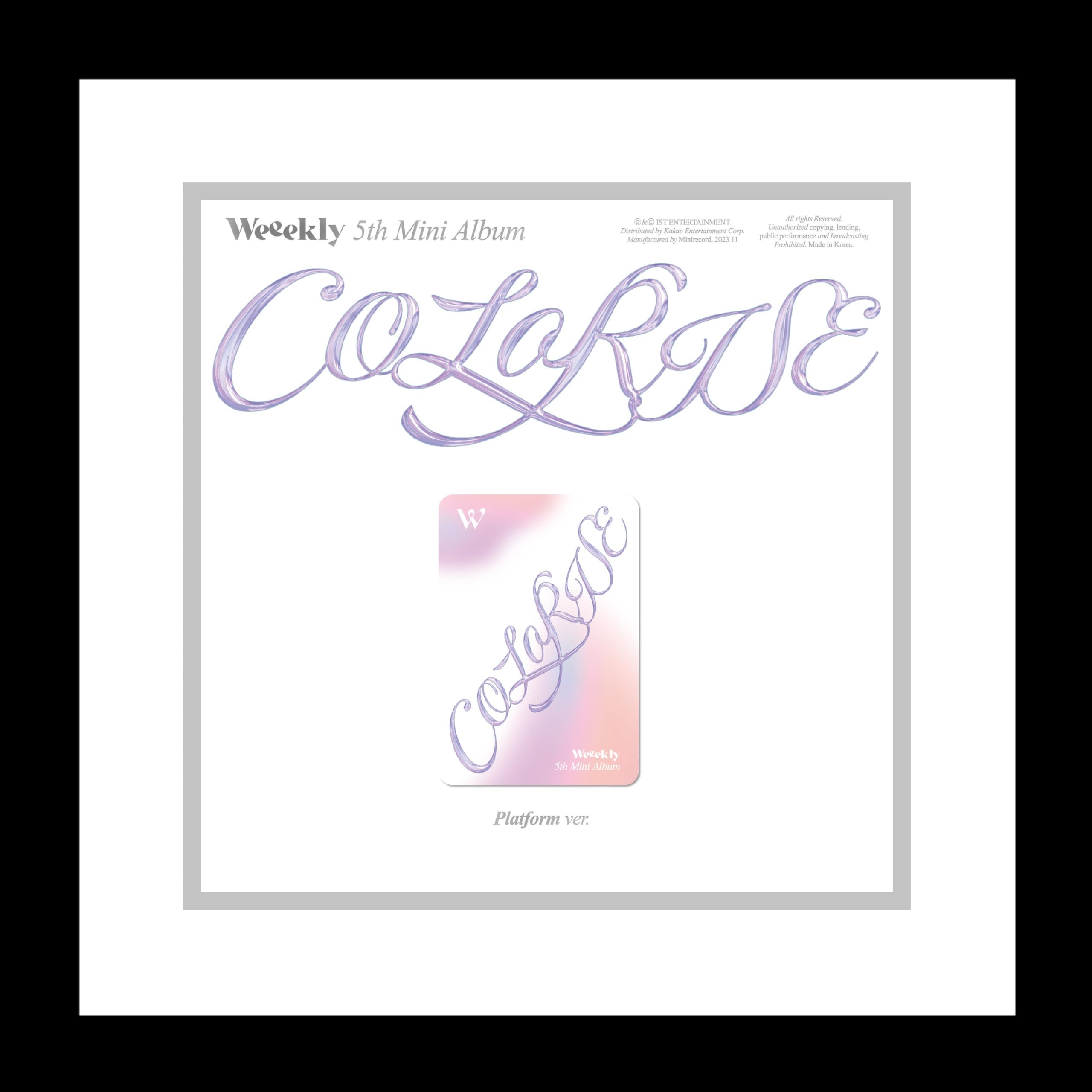 Weeekly ColoRise 5th Mini Album Platform Version Tin Case+1p QR Type AR Mini Card+1p Selfie PhotoCard+6p Official PhotoCard+1ea Figure+Tracking Sealed