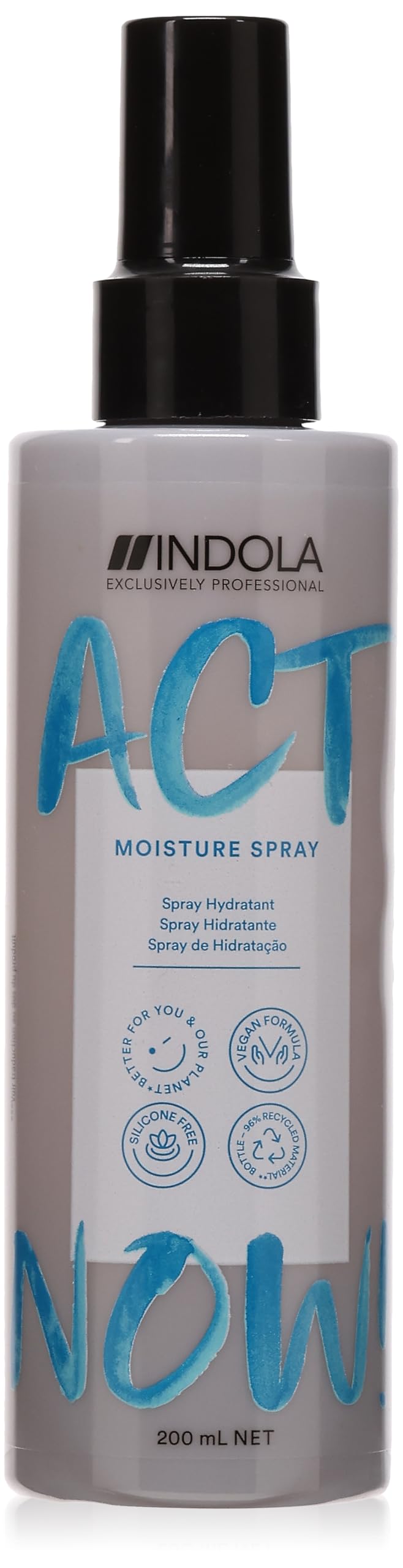 Indola Act Now! Moisture Spray Hydratant Cheveux Secs 200ml