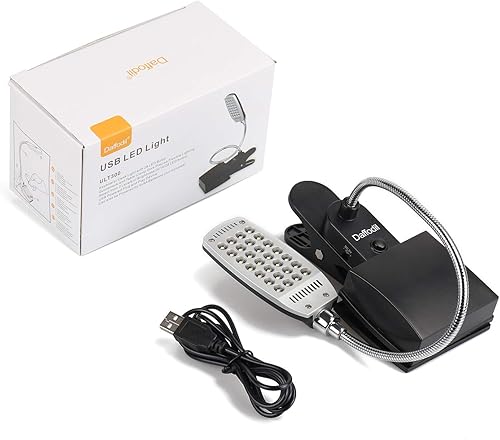 Miniatura 8 de Daffodil Lámpara de escritorio LED flexible con abrazadera y cuello de cisne ULT300 - Funciona con USB/batería, 3 ajustes de brillo para lectura e